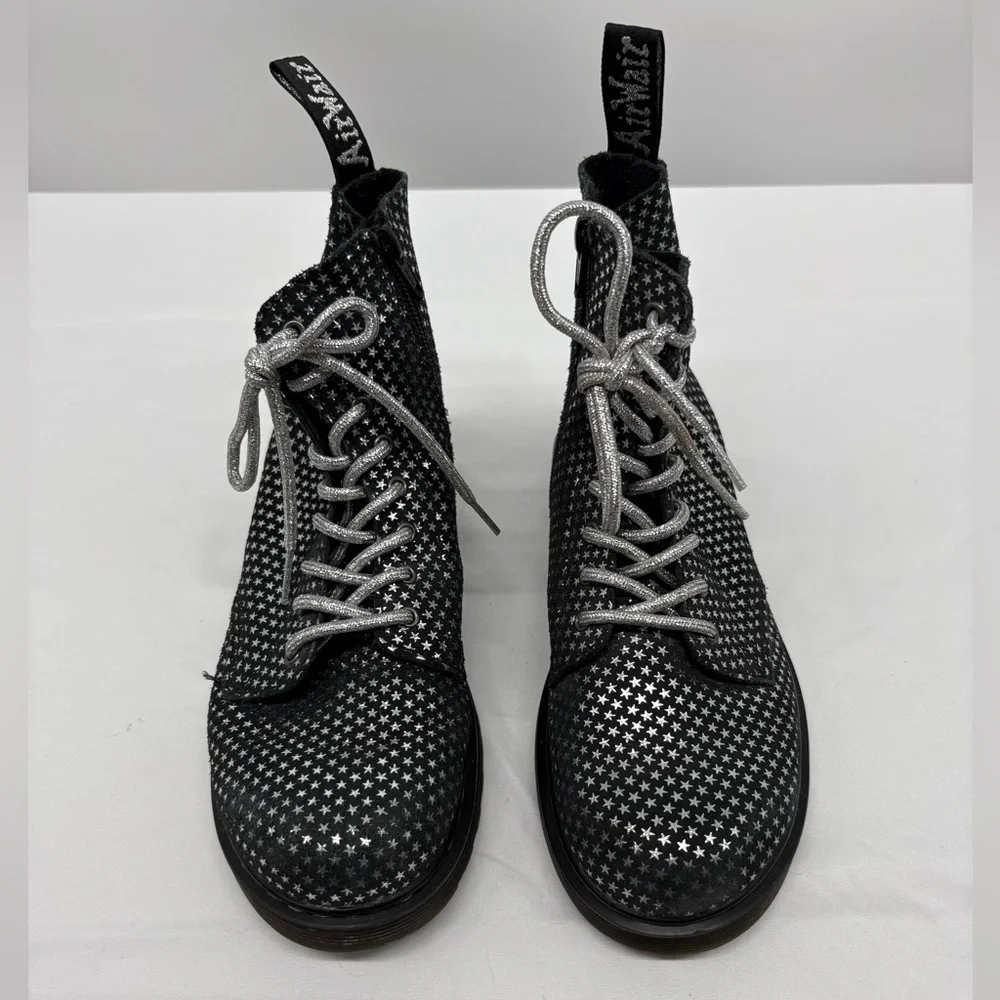 DR. MARTENS AIRWAIR YOUTH 1460 SUEDE METALLIC STAR BOOTS